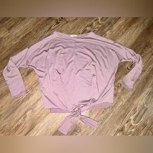 Eesome Lilac Tie-Front Long Sleeve Top💜 size medium